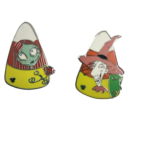 Sally & Shock Nightmare Before Christmas Candy Corn Disney Pins 2009 WDW - Picture 1 of 3